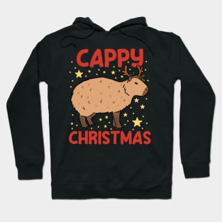 Cappy Christmas a fun Christmas capybaras ready for the holidays Hoodie